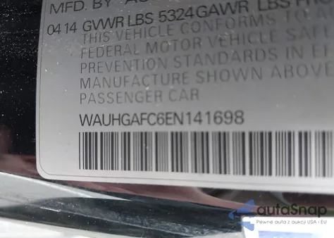 2014 Audi A6 3.0T Premium Plus from USA, damaged, VIN WAUHGAFC6EN141698